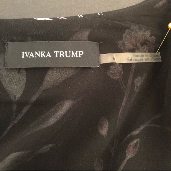 Ivanka Chiffon Floral Print Dress Size 6 - Picture 5 of 8
